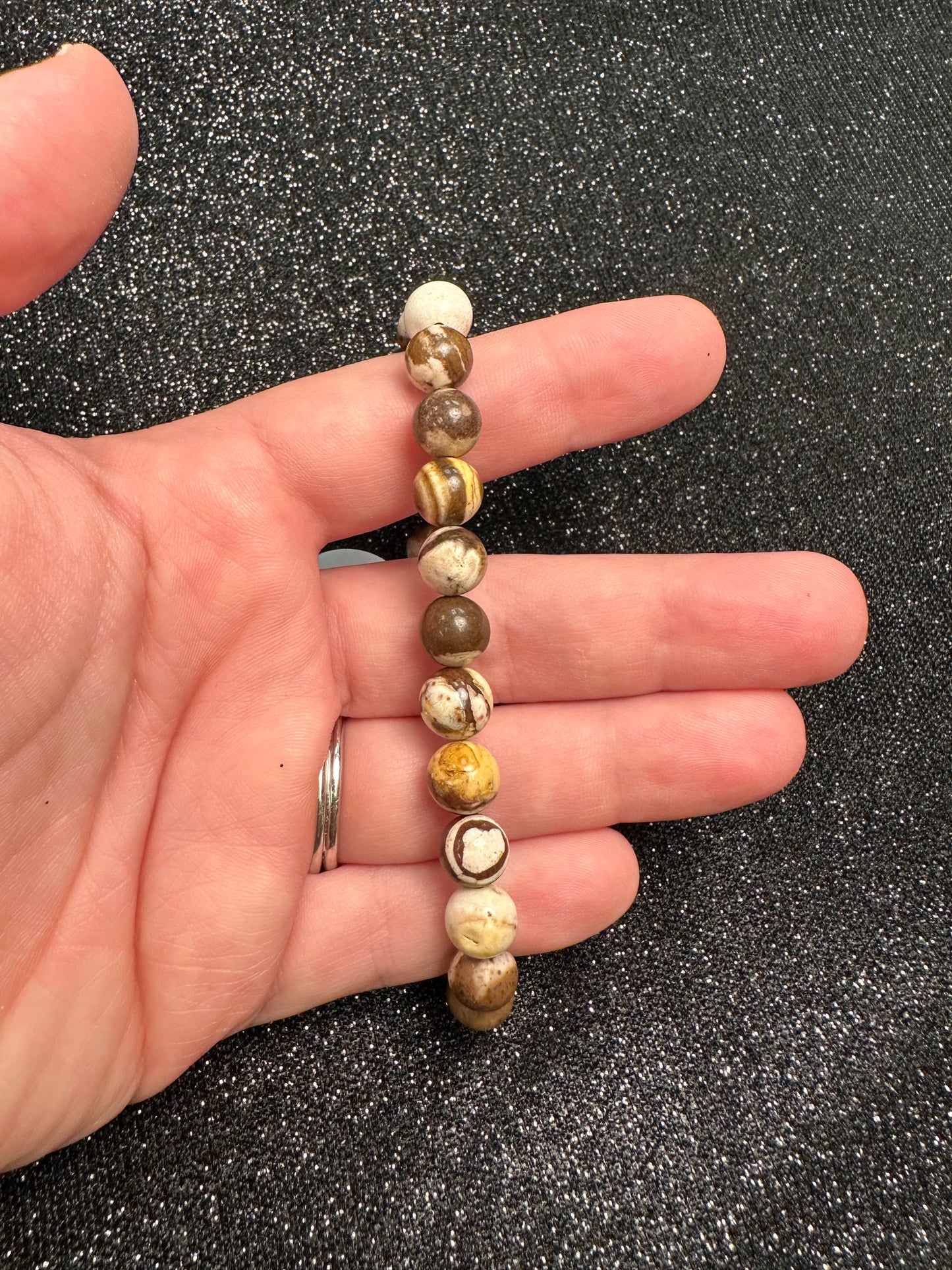 BROWN ZEBRA STONE BRACELETS!