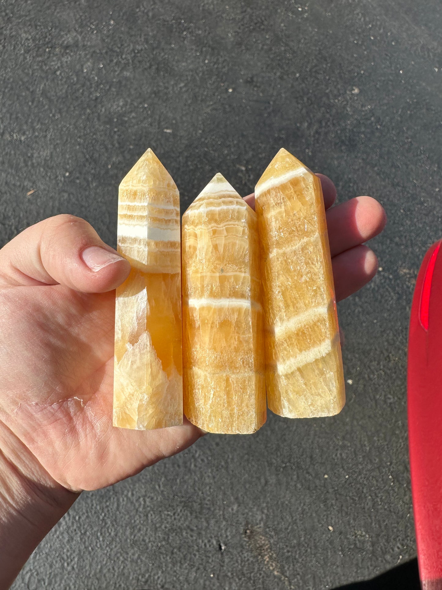 ORANGE CALCITE TOWERS!