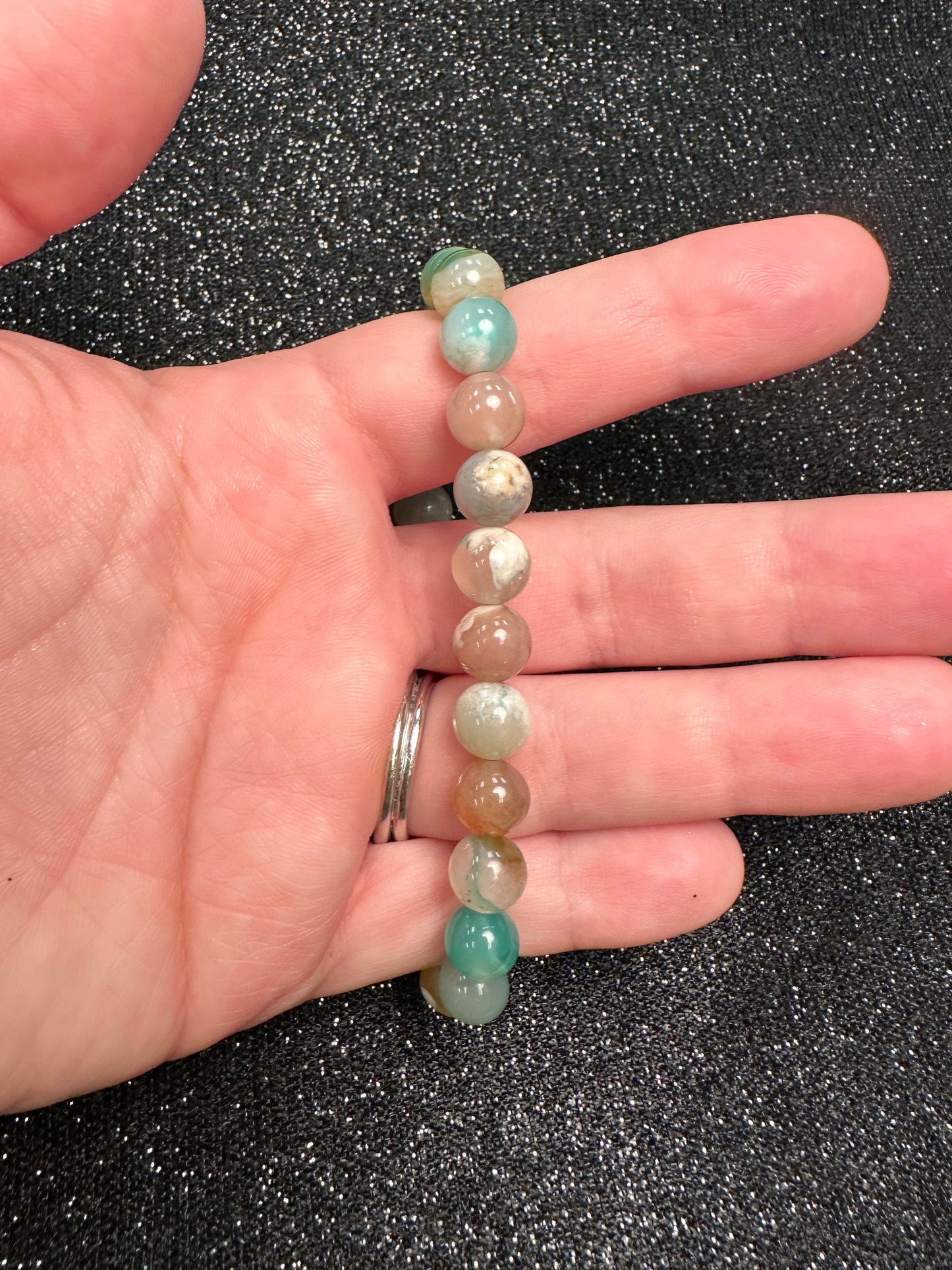 AAA GREEN FLOWER AGATE BRACELETS!