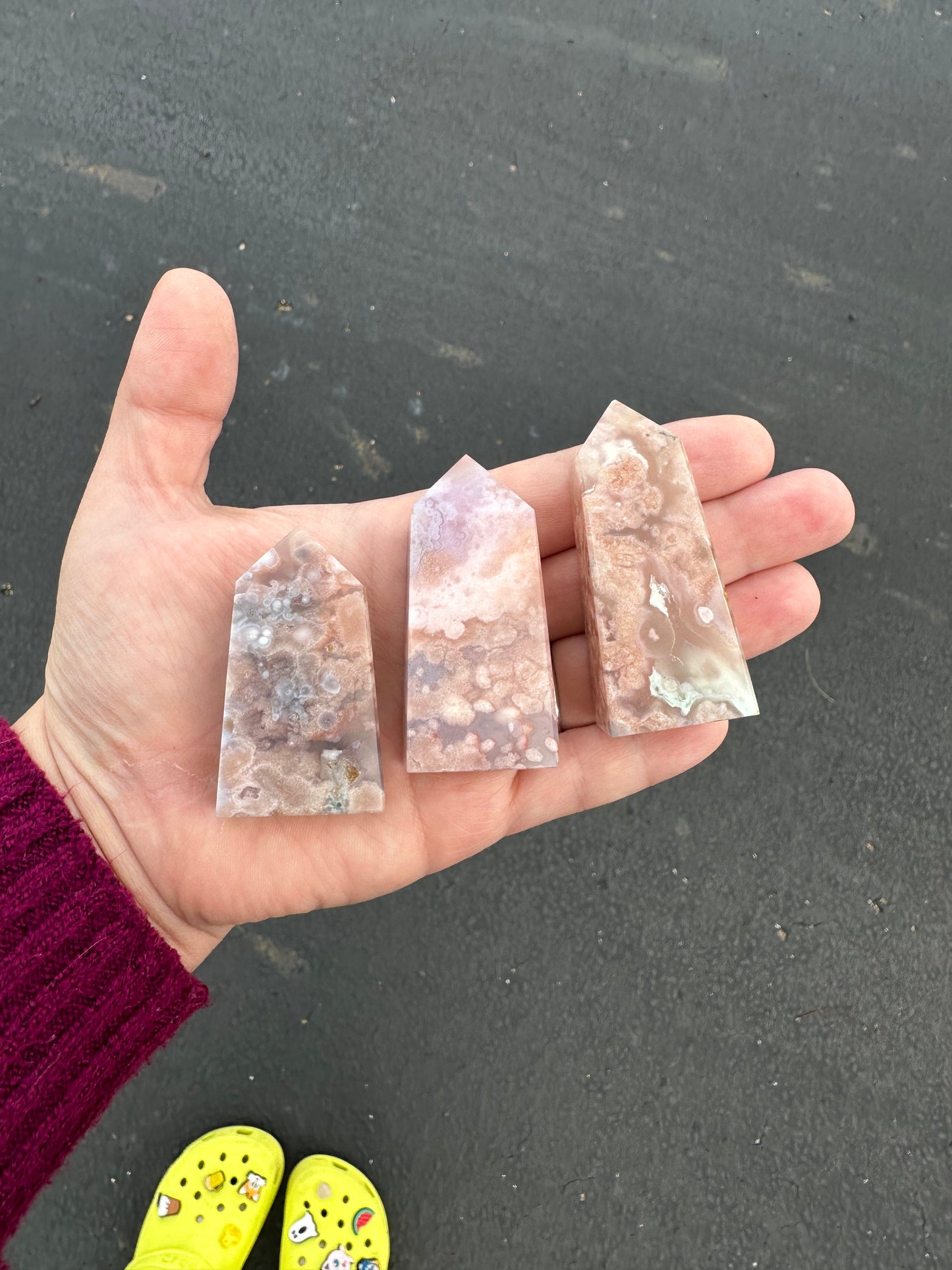 PINK FLOWER AGATE TOWERS!