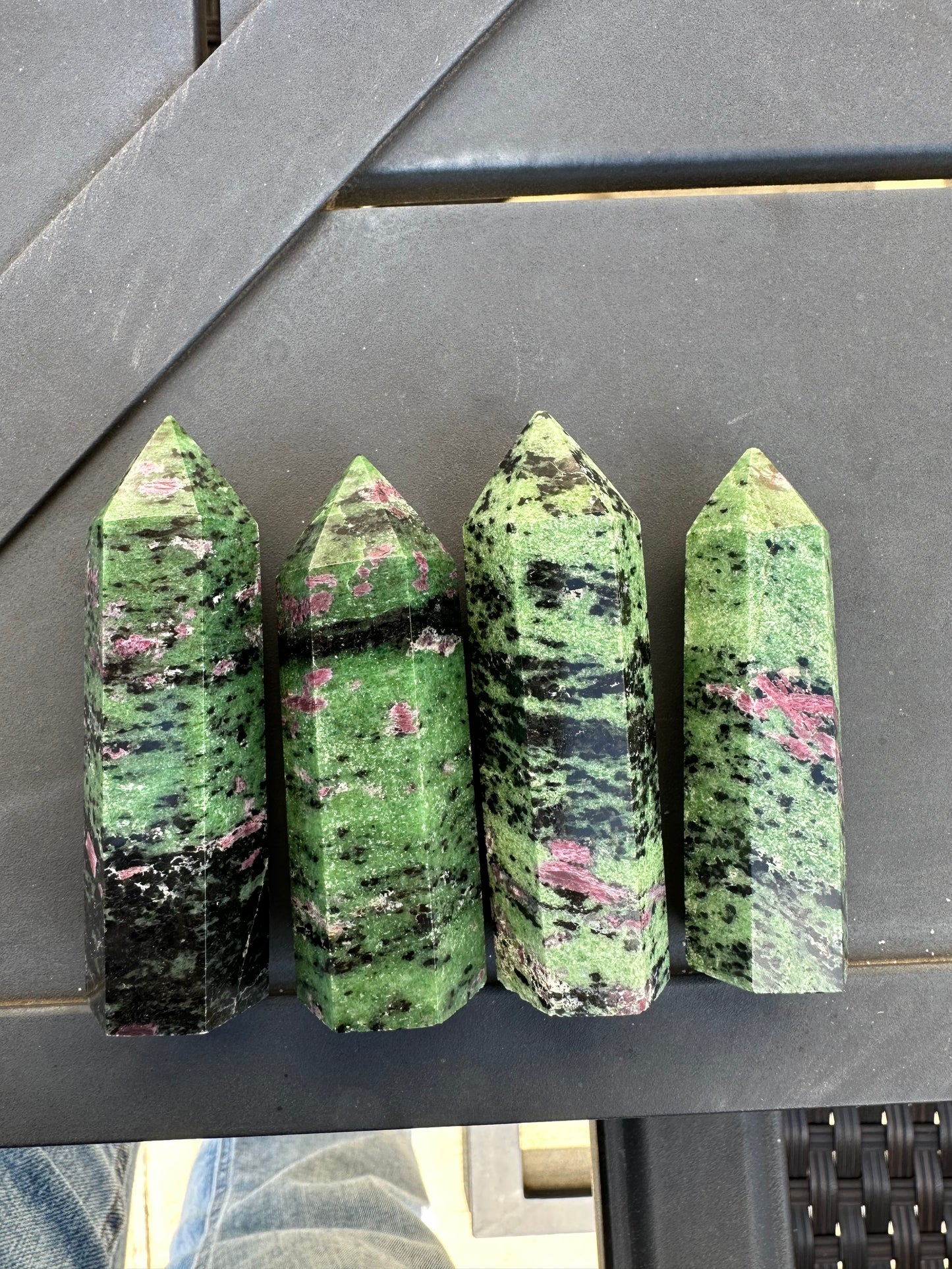 RUBY ZOISITE TOWERS!