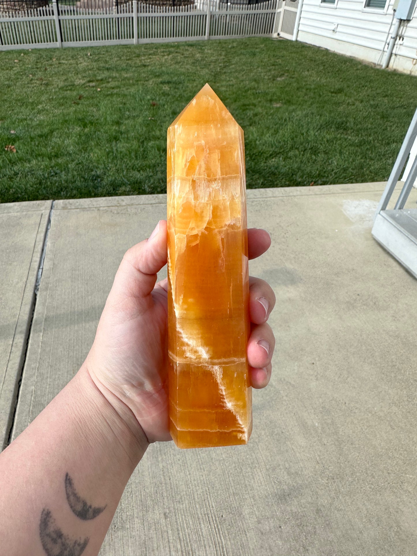 XL ORANGE CALCITE TOWERS!