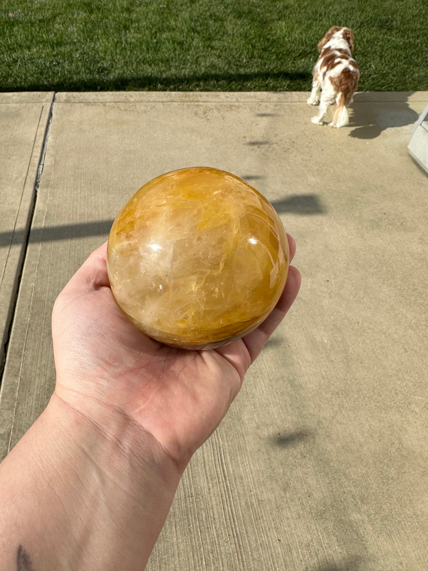 GOLDEN HEALER QUARTZ SPHERE!