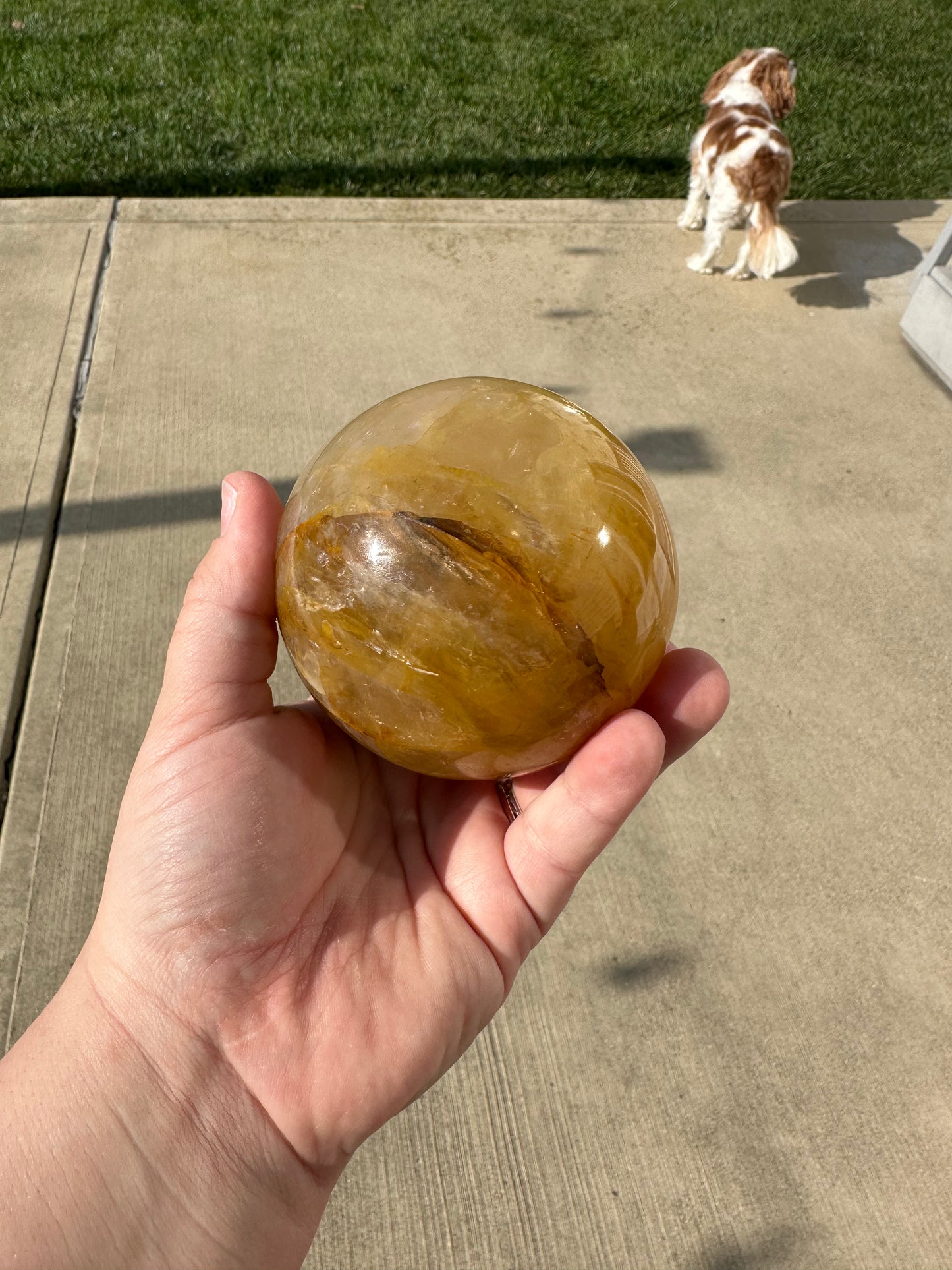 GOLDEN HEALER QUARTZ SPHERE!
