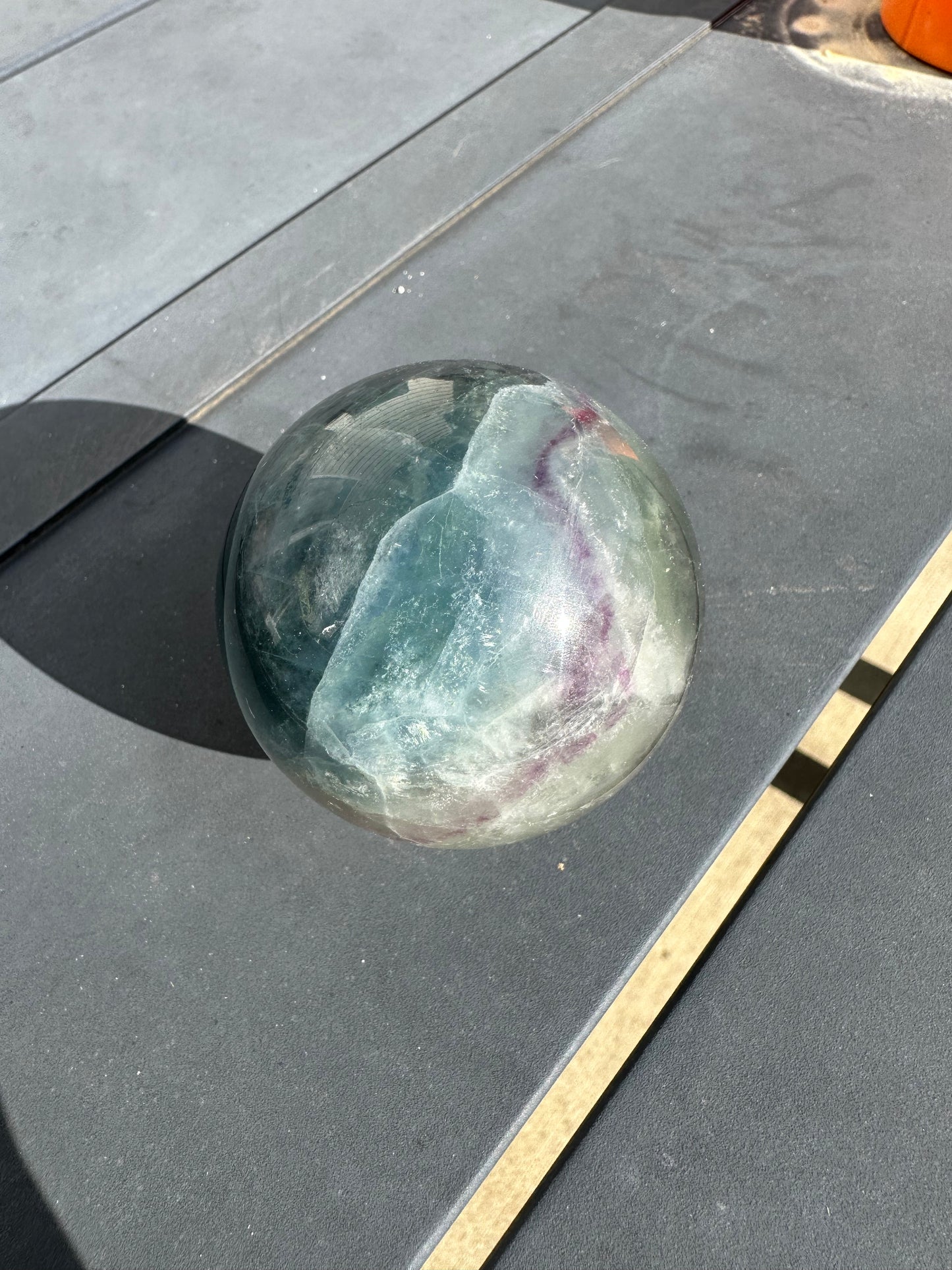 RAINBOW FLUORITE SPHERE!