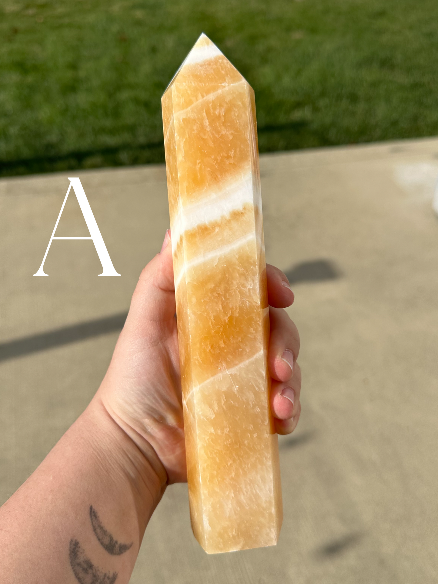 XL ORANGE CALCITE TOWERS!