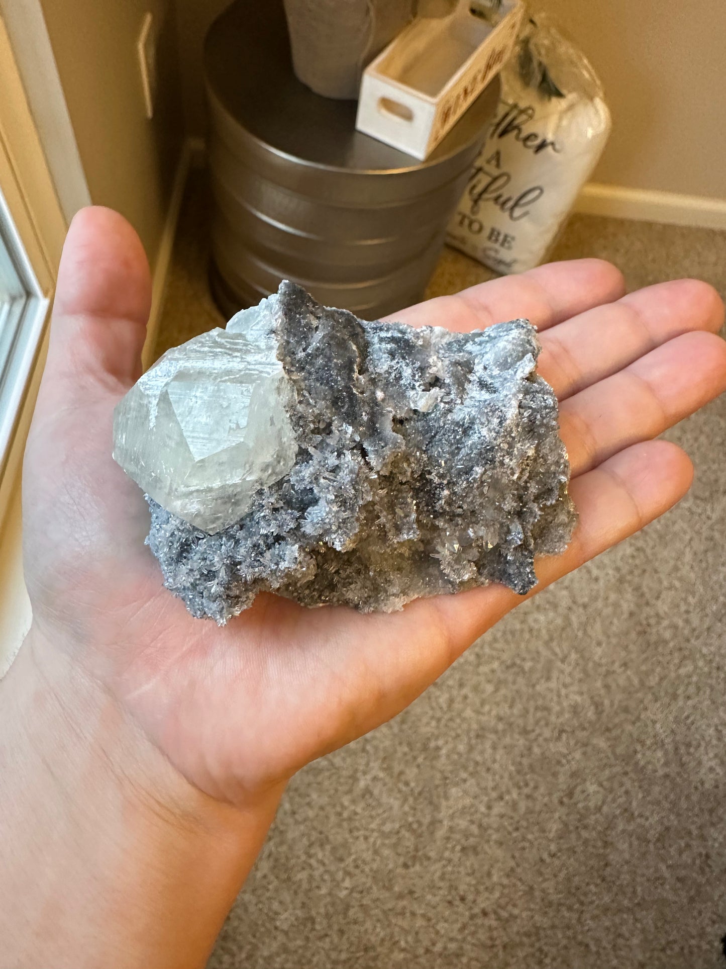 RAW CALCITE ON SPHALERITE AND QUARTZ SPECIMENS!