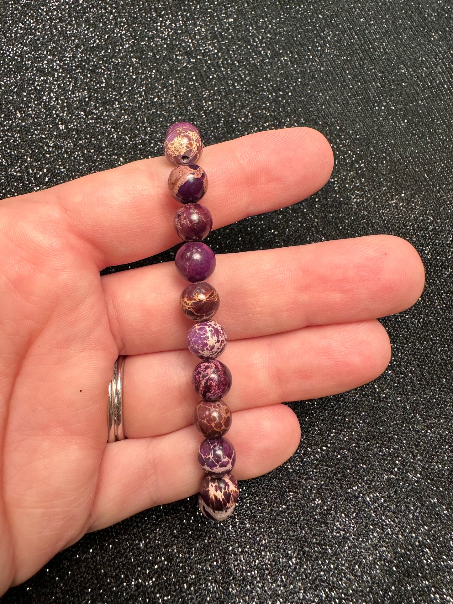 PURPLE IMPRESSION JASPER BRACELETS!