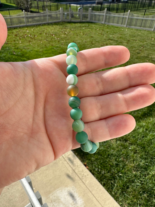 GREEN AGATE BRACELETS!