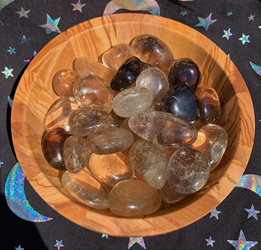 GEMMY SMOKEY QUARTZ TUMBLES!